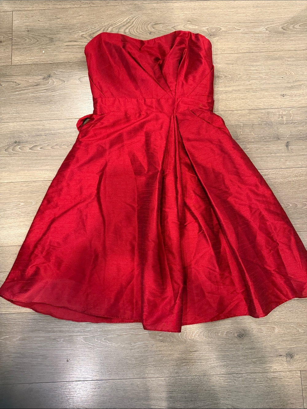 Alvina Valenta Strapless Red A-Line Cocktail Dress